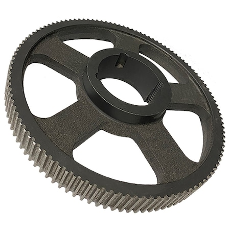 180-8MX21-3020, Timing Pulley, Cast Iron, Black Oxide